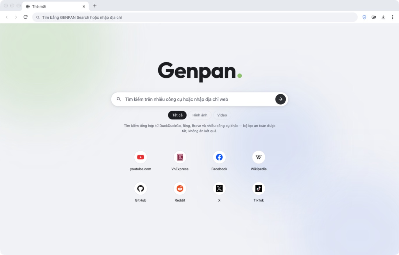 Giao diện trình duyệt GENPAN